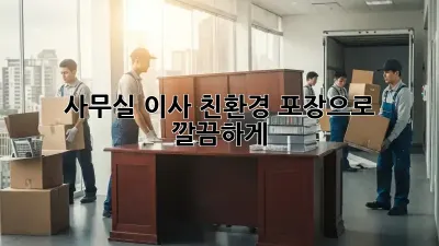 사무실 이사, 친환경 포장으로 깔끔하게!
